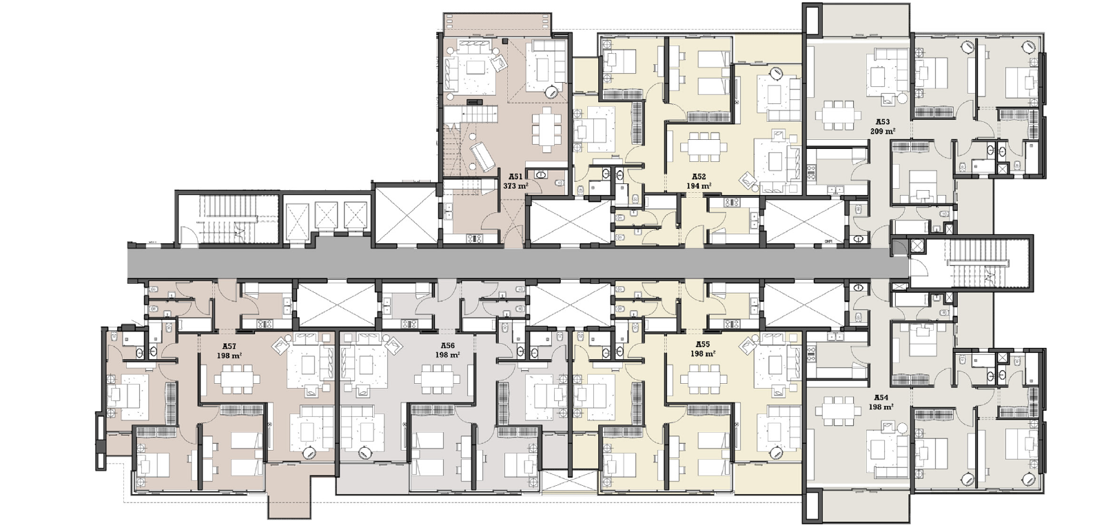 Floor plan for apartment at The View Waterway