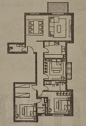Floor plan for apartment at HAPTown