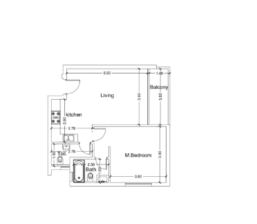 Floor plan for chalet at Cali Coast Ras El Hekma