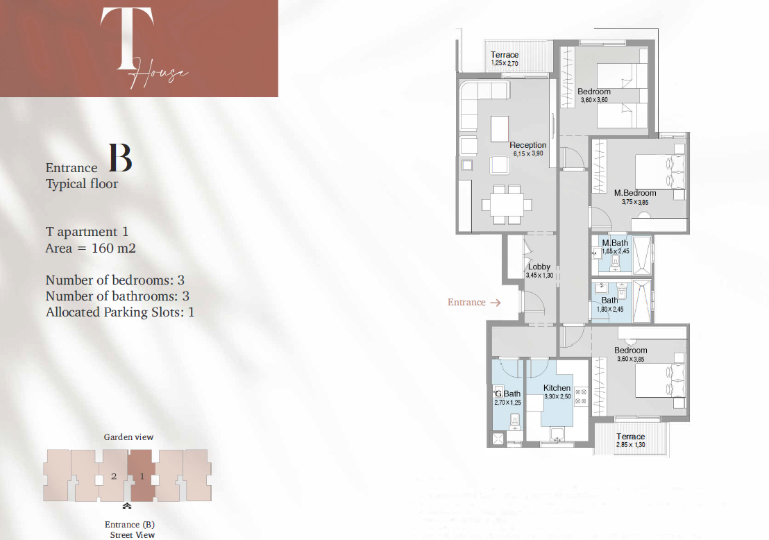 Floor plan for apartment at Terrace