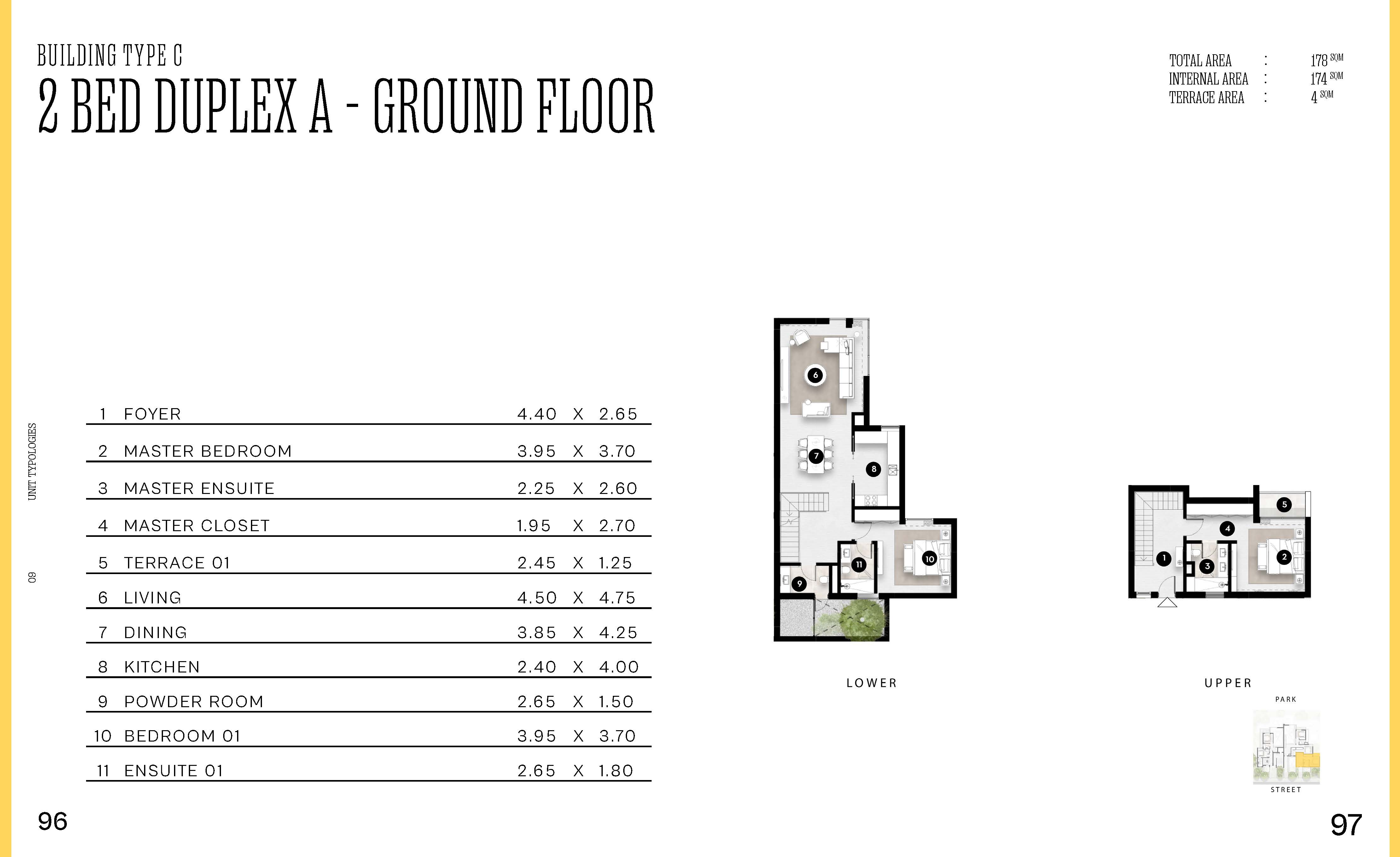 Floor plan for duplex at Solana