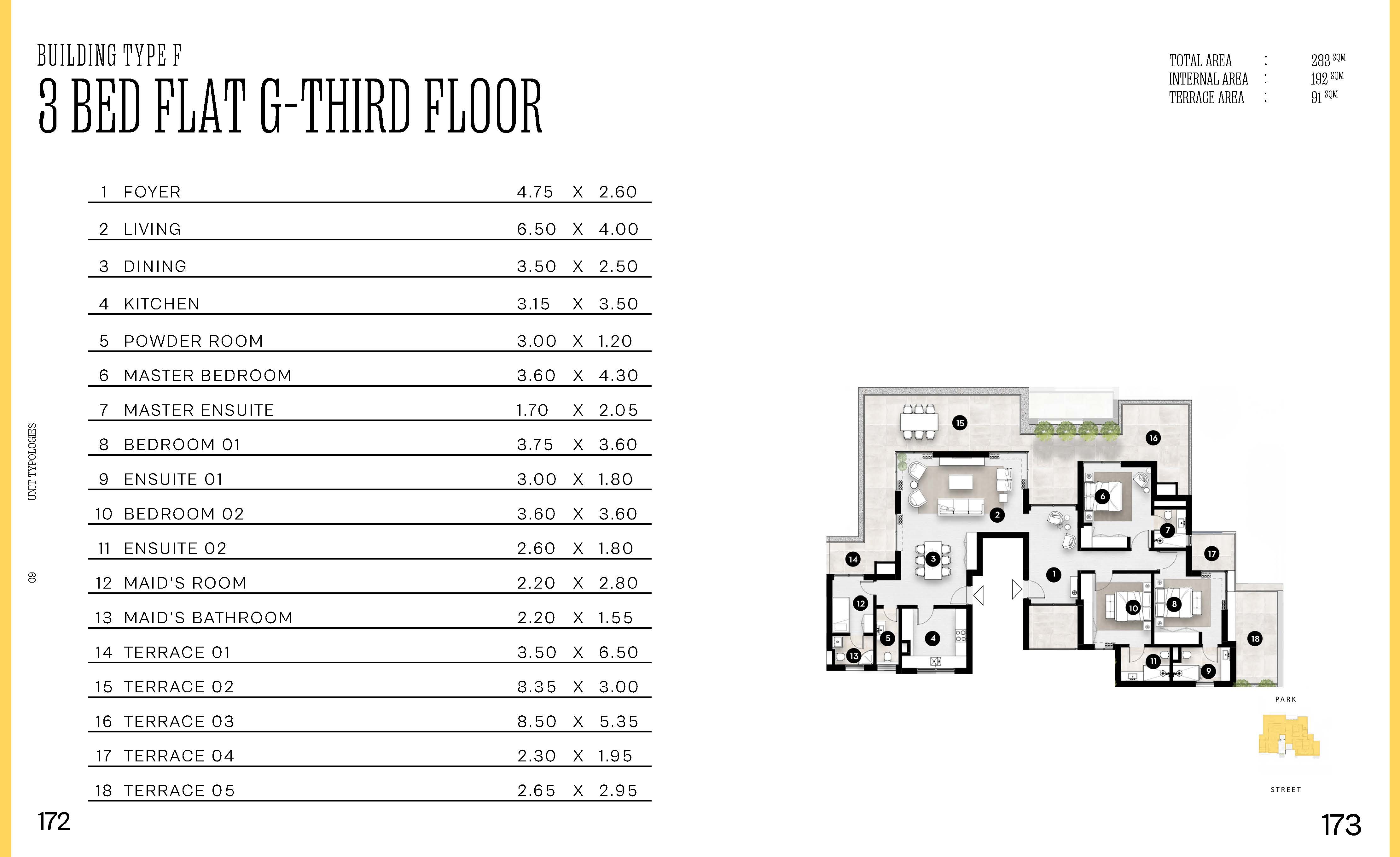 Floor plan for apartment at Solana