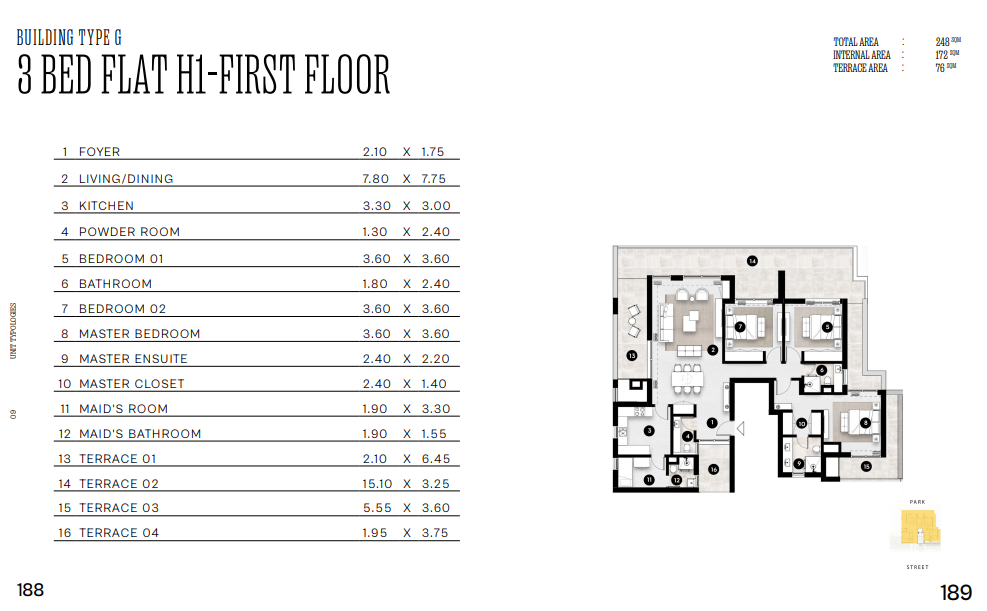 Floor plan for apartment at Solana