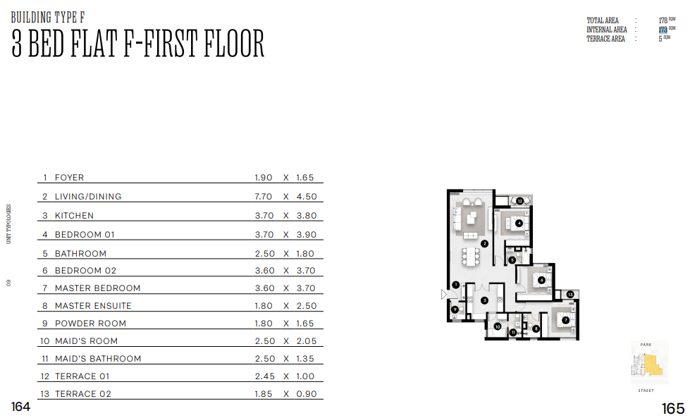 Floor plan for apartment at Solana