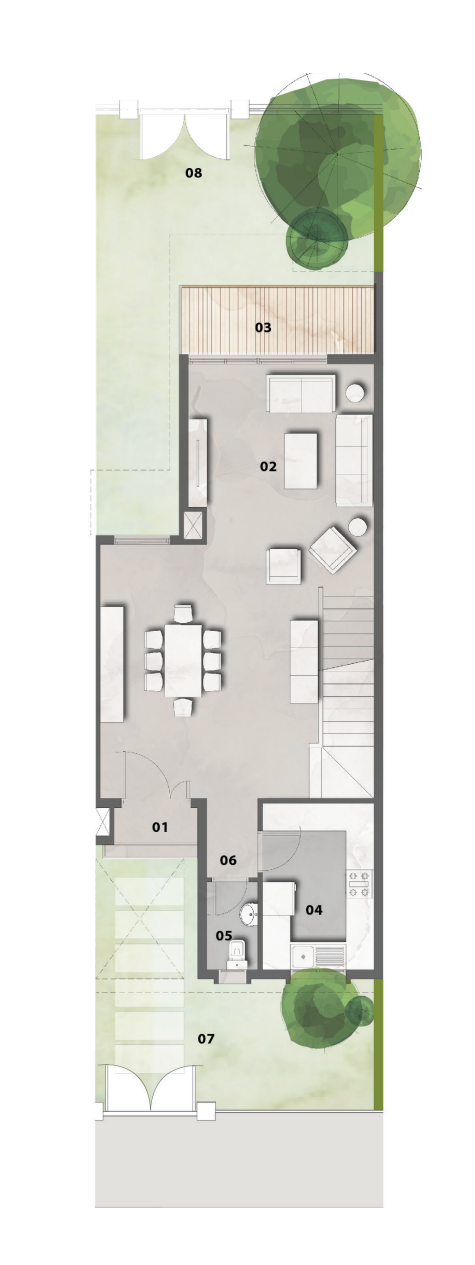 Floor plan for townhouse at Il Bosco City