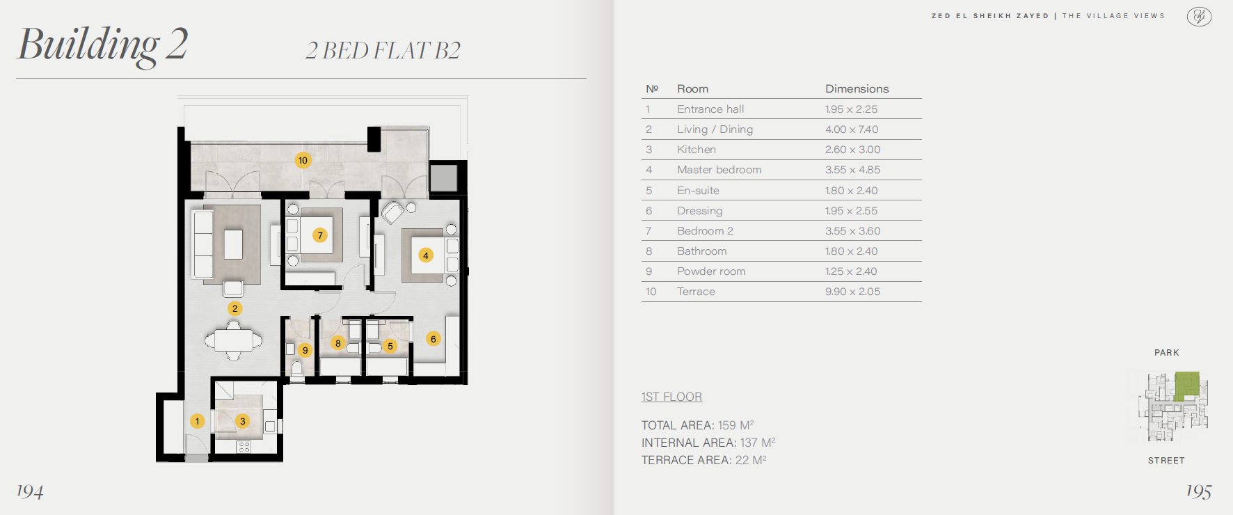 Floor plan for apartment at The Village Views
