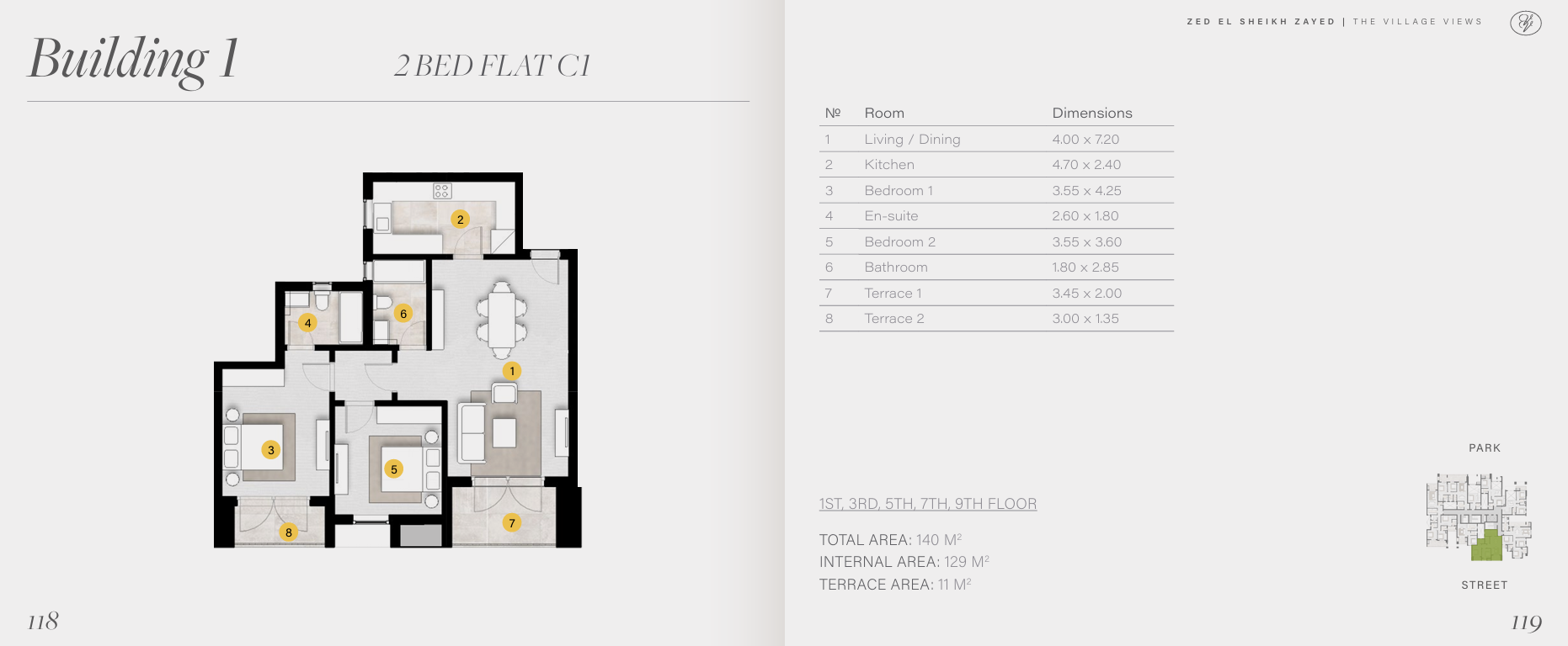 Floor plan for apartment at The Village Views