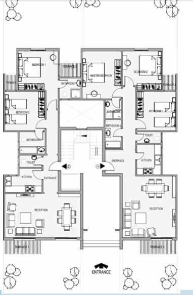 Floor plan for apartment at Sarai