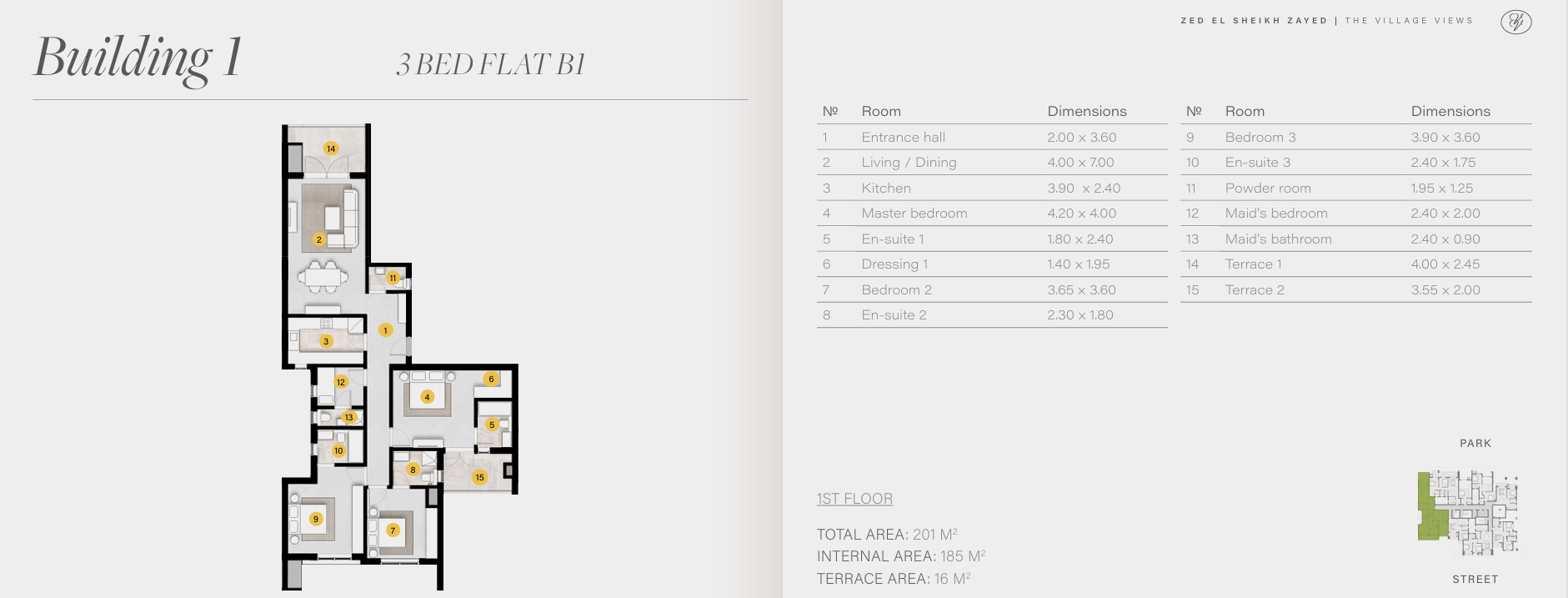 Floor plan for apartment at ZED