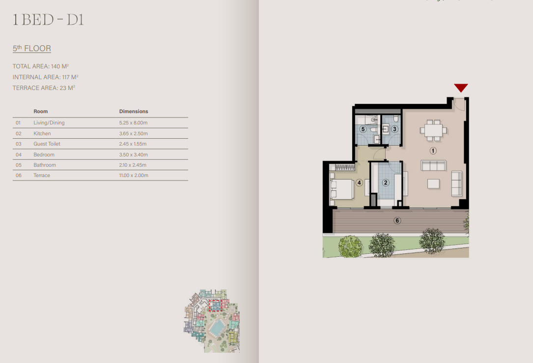 Floor plan for apartment at ZED East