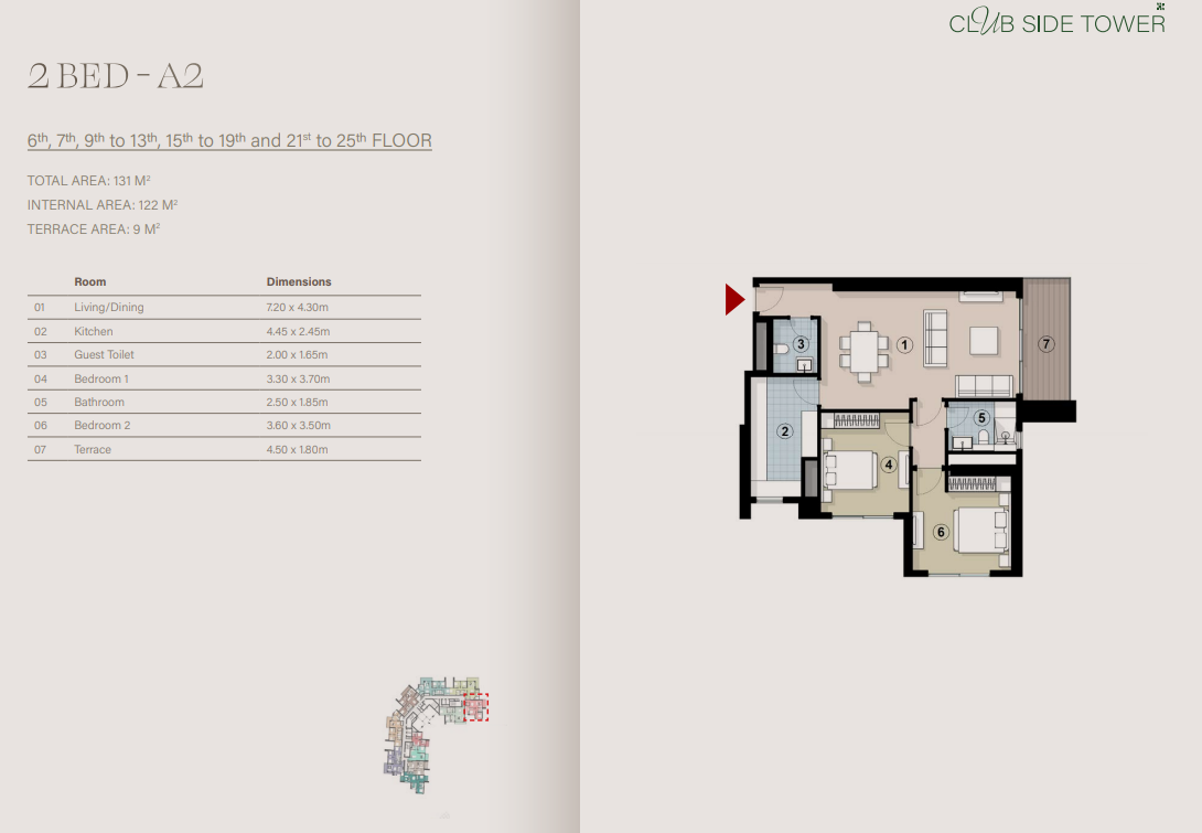 Floor plan for apartment at ZED East