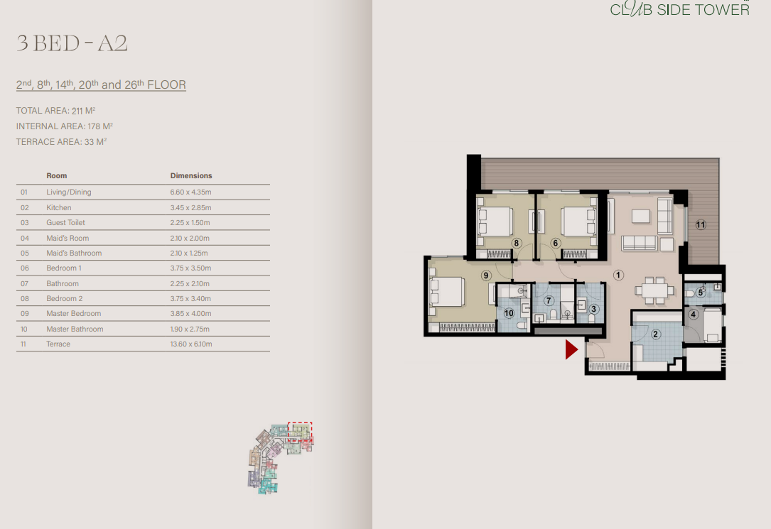 Floor plan for apartment at ZED East