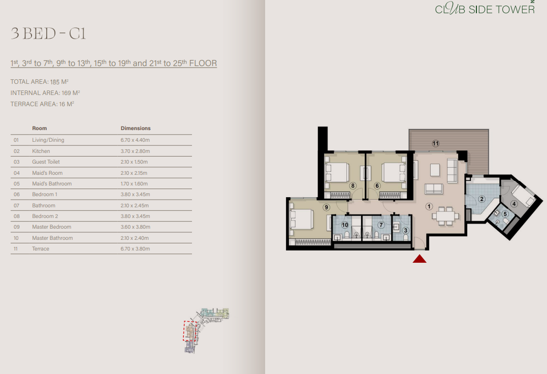 Floor plan for apartment at ZED East