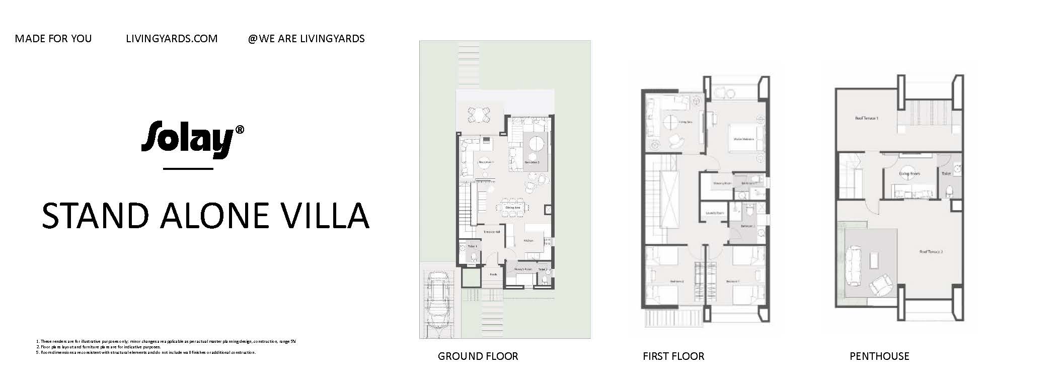 Floor plan for villa at Solay