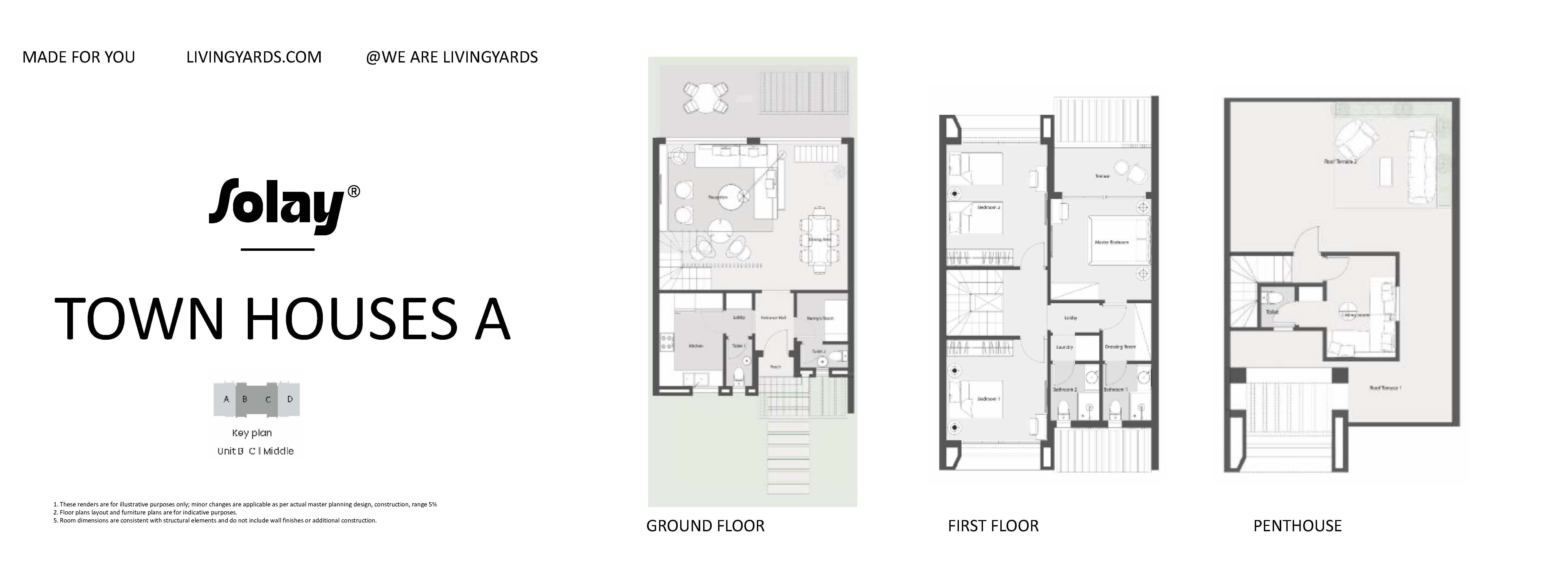 Floor plan for townhouse at Solay