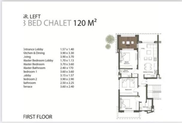 Floor plan for chalet at Gaia