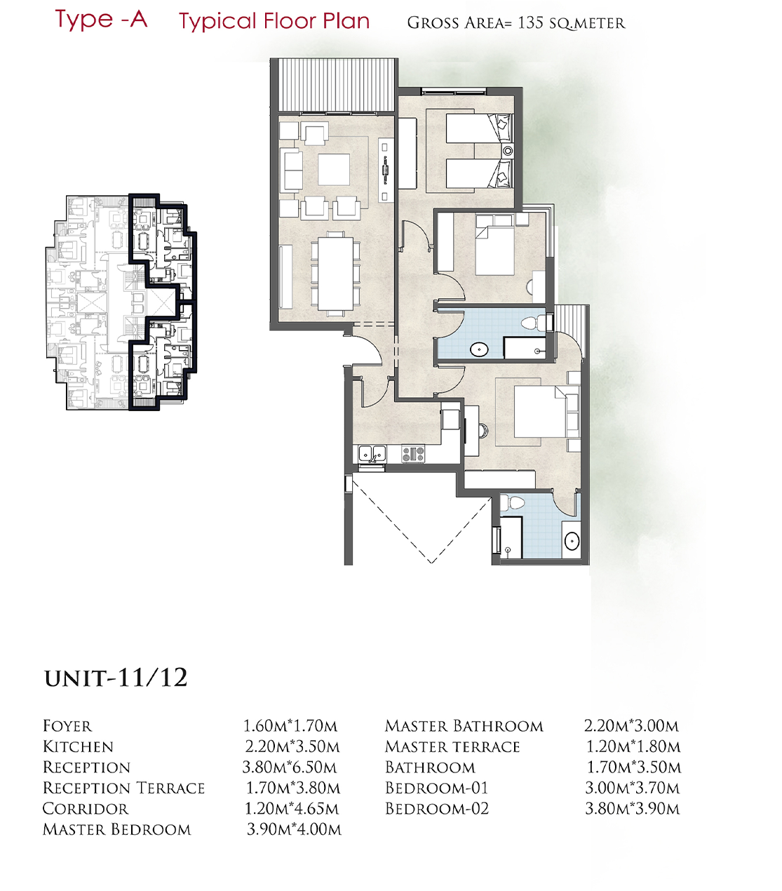 Floor plan for apartment at De Joya 1
