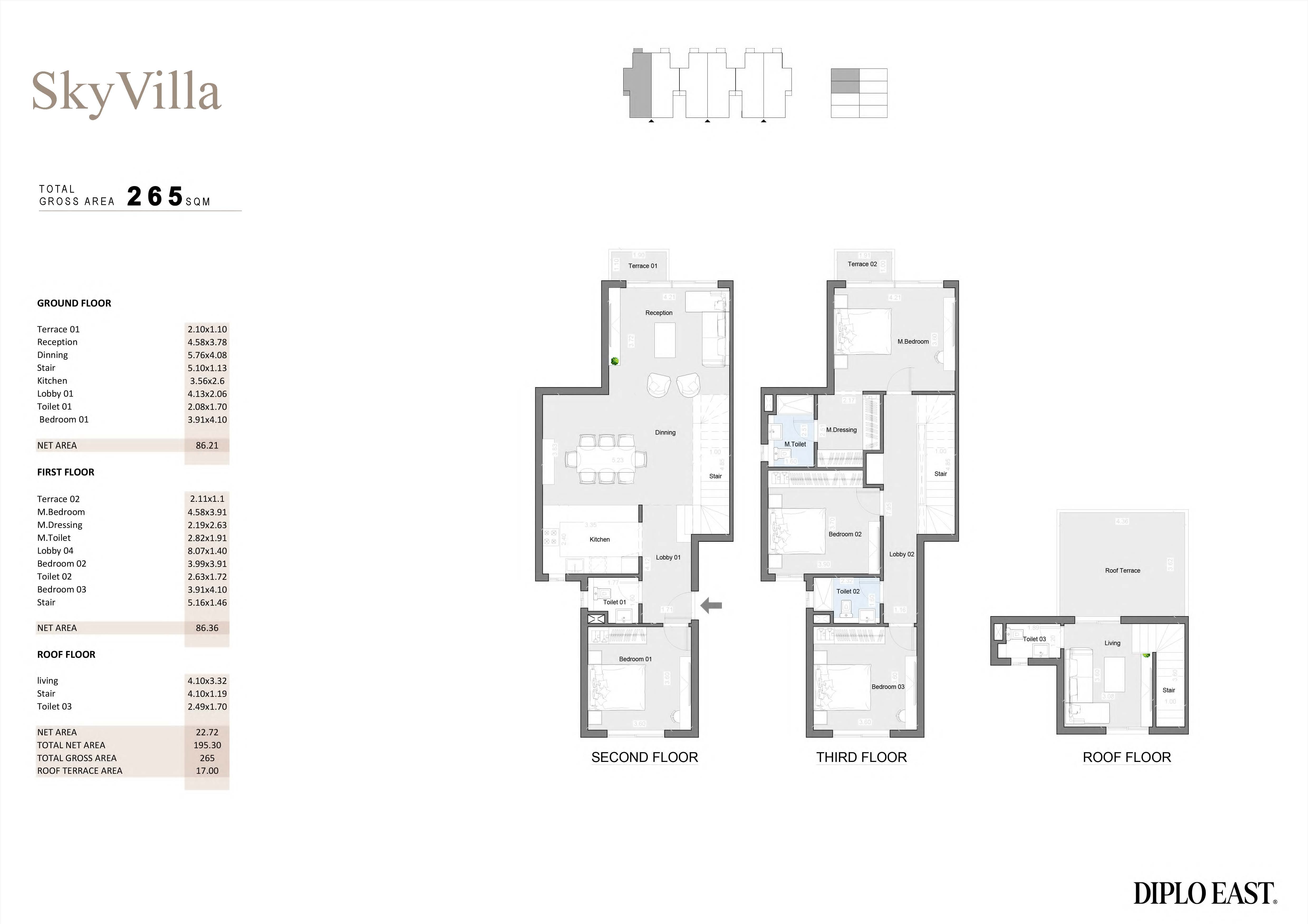 Floor plan for duplex at Diplo East