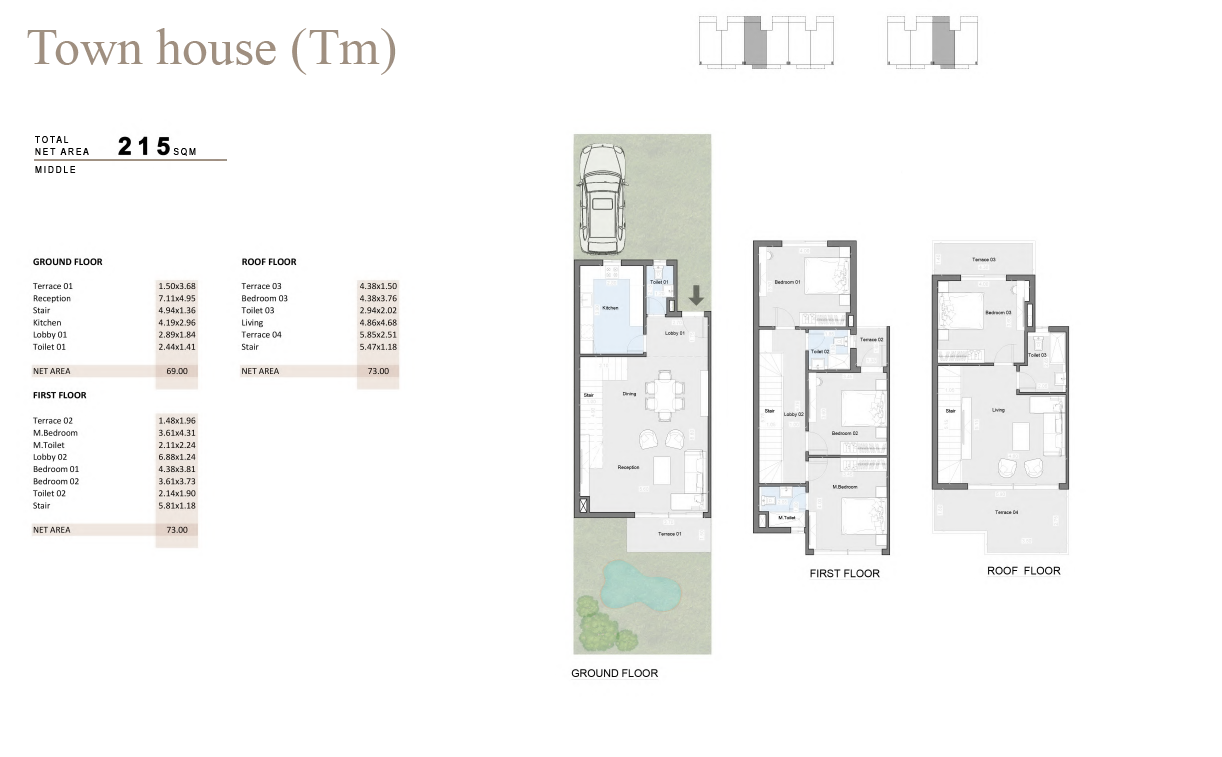 Floor plan for townhouse at Diplo East