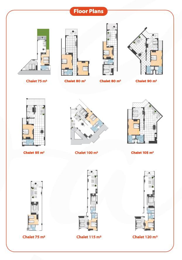 Floor plan for chalet at Cape Bay Blumar Lasirena