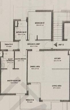 Floor plan for chalet at Solare