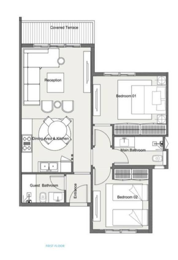 Floor plan for chalet at Summer