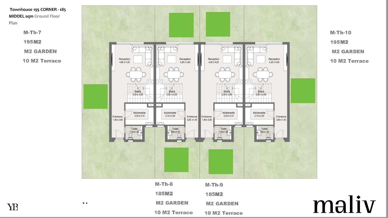Floor plan for townhouse at Maliv