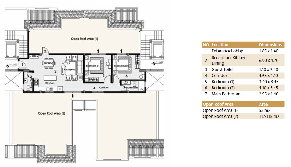 Floor plan for apartment at Stone Residence