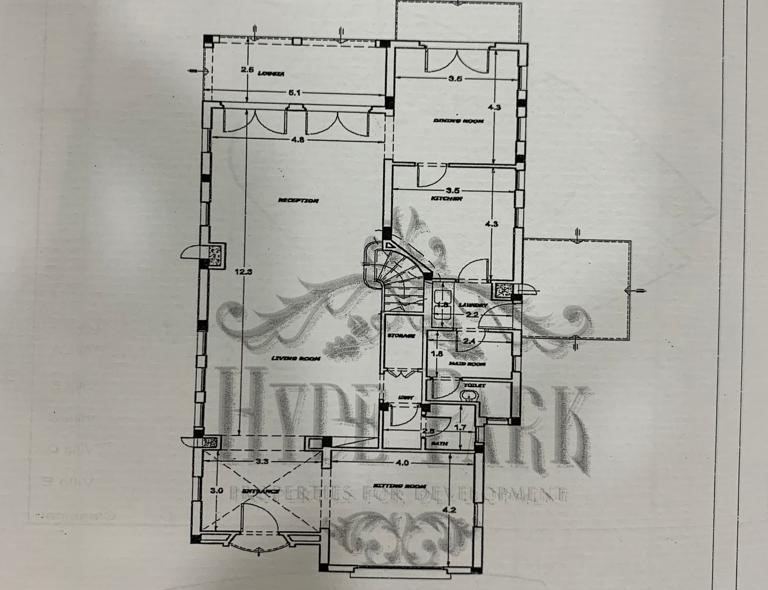 Floor plan for villa at Hyde Park