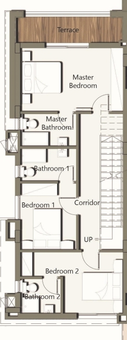 Floor plan for townhouse at Gaia