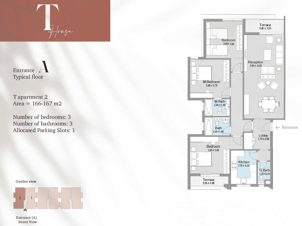 Floor plan for apartment at Terrace