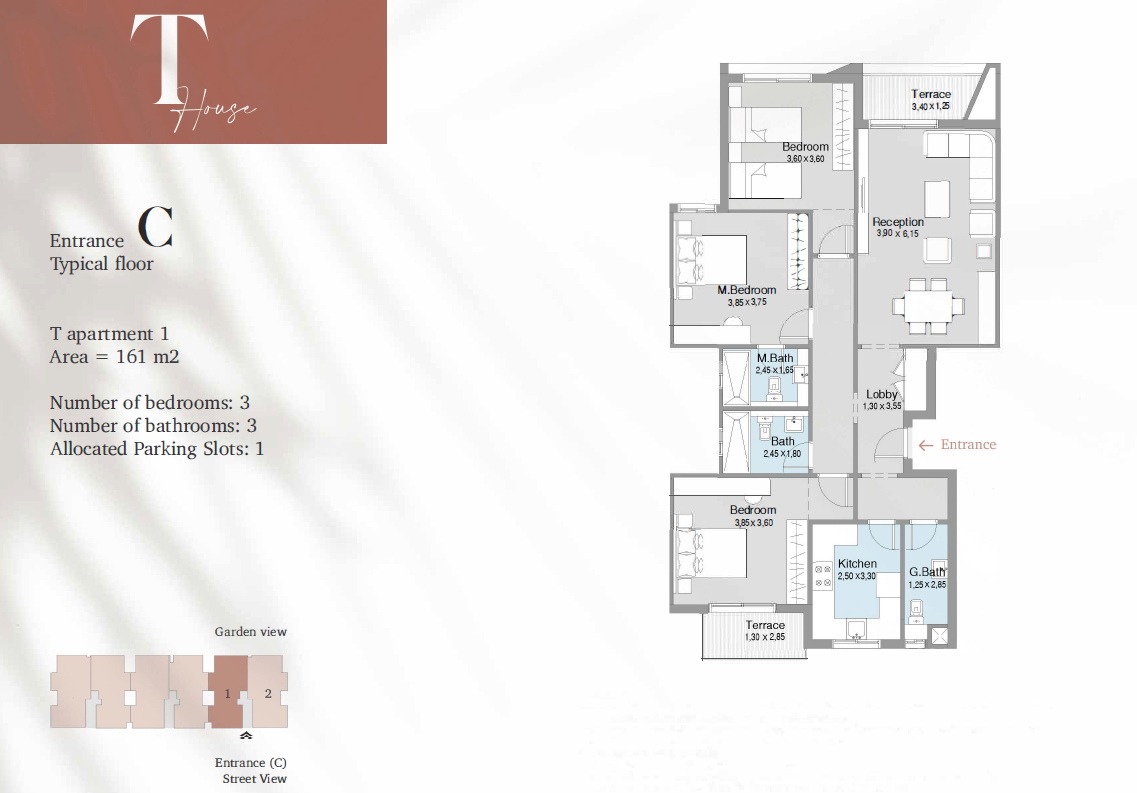 Floor plan for apartment at Terrace