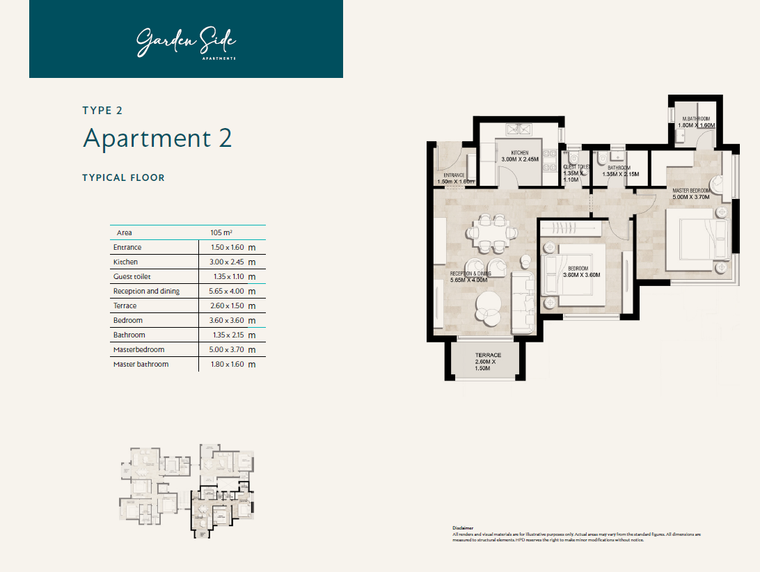 Floor plan for apartment at Garden Lakes