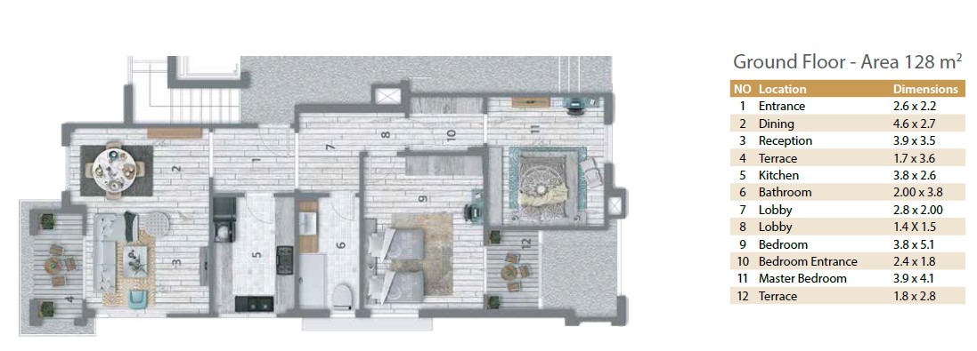 Floor plan for apartment at Stone Residence