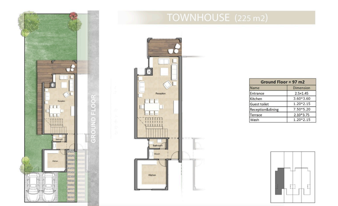 Floor plan for townhouse at Keeva