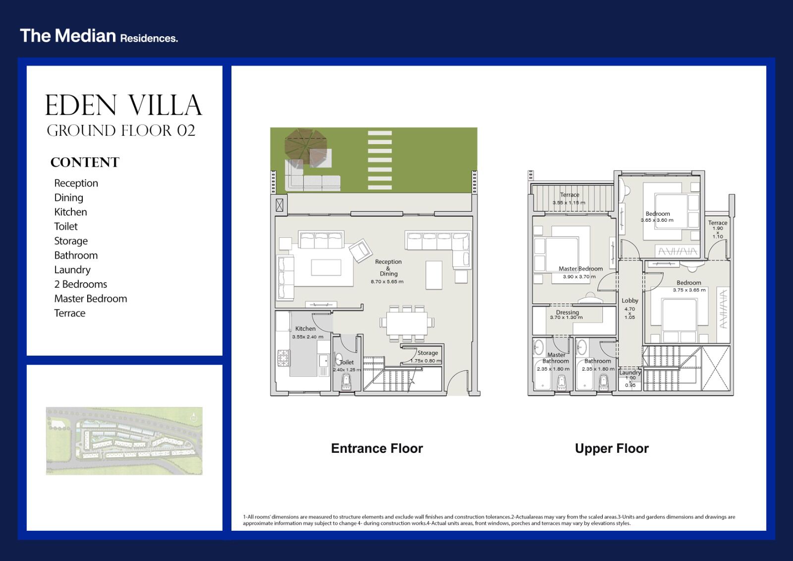 Floor plan for duplex at The Median Residences