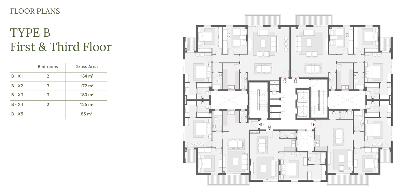Floor plan for penthouse at One33