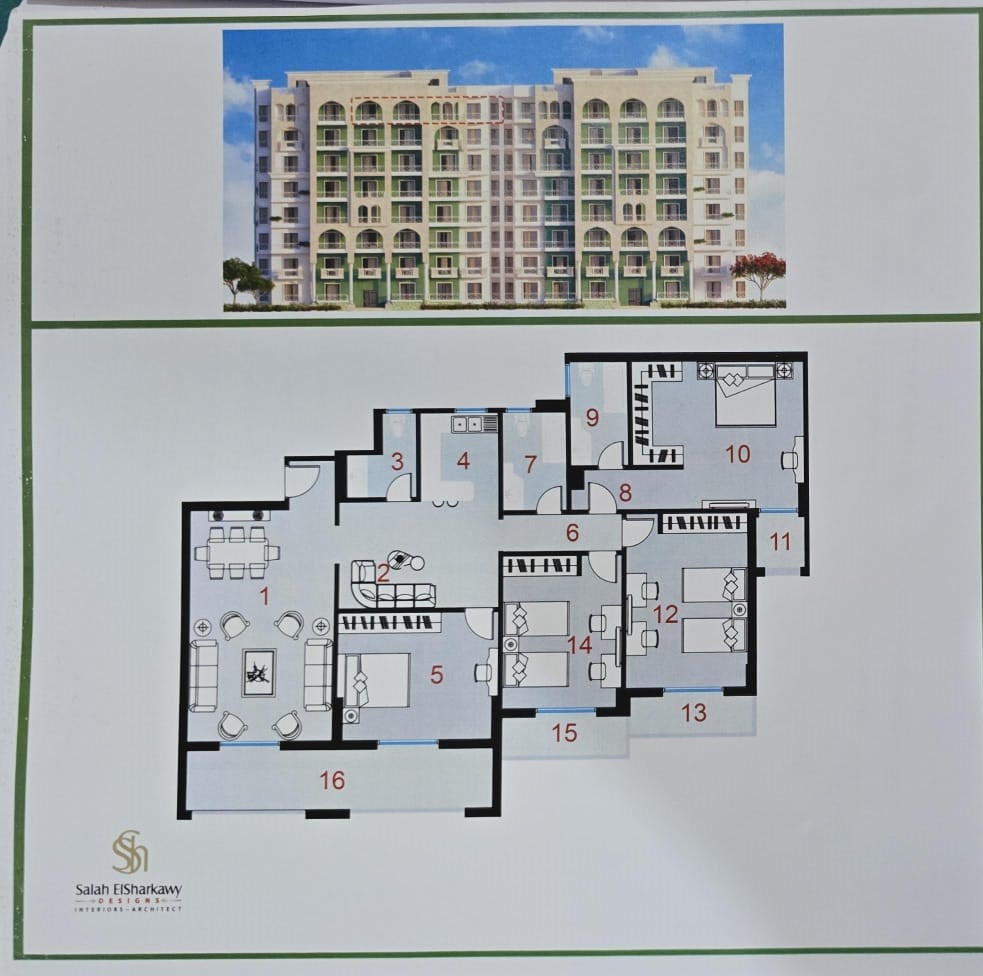 Floor plan for apartment at La Verde New Capital