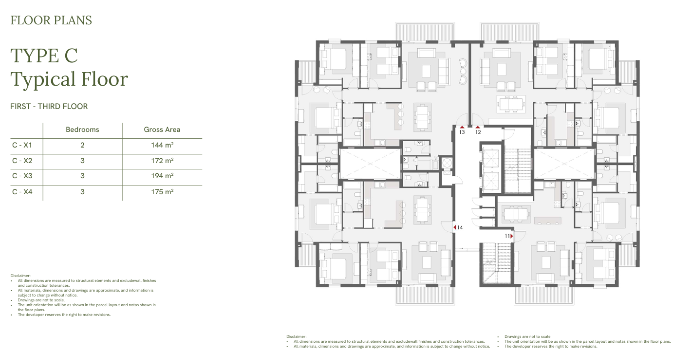 Floor plan for penthouse at One33