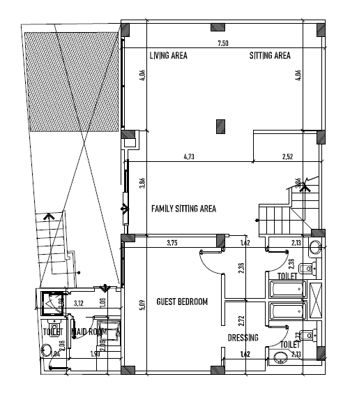 Floor plan for villa at Silva
