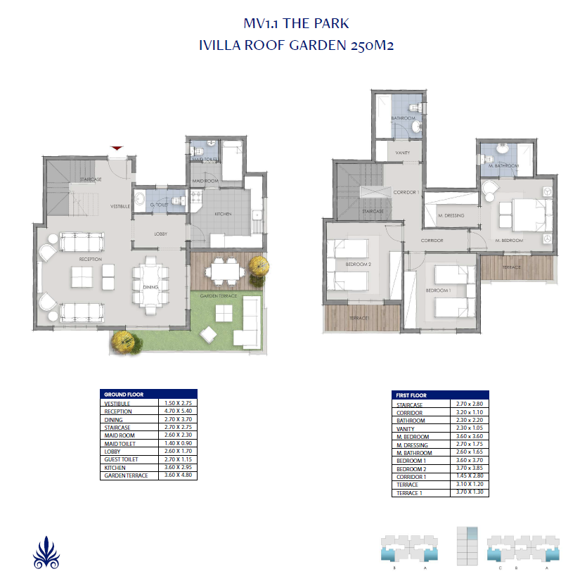 Floor plan for duplex at Mountain View 1.1