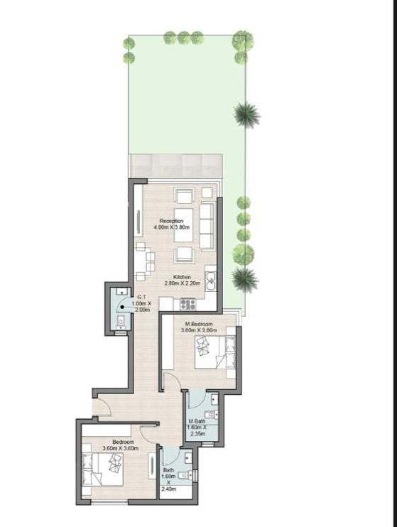 Floor plan for chalet at Hyde Park North - Seashore