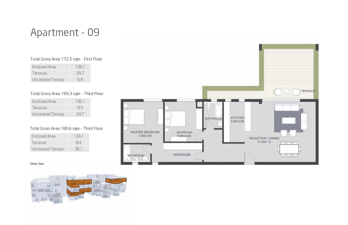 Floor plan for penthouse at VYE SODIC