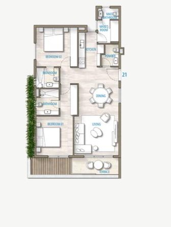 Floor plan for chalet at Southmed