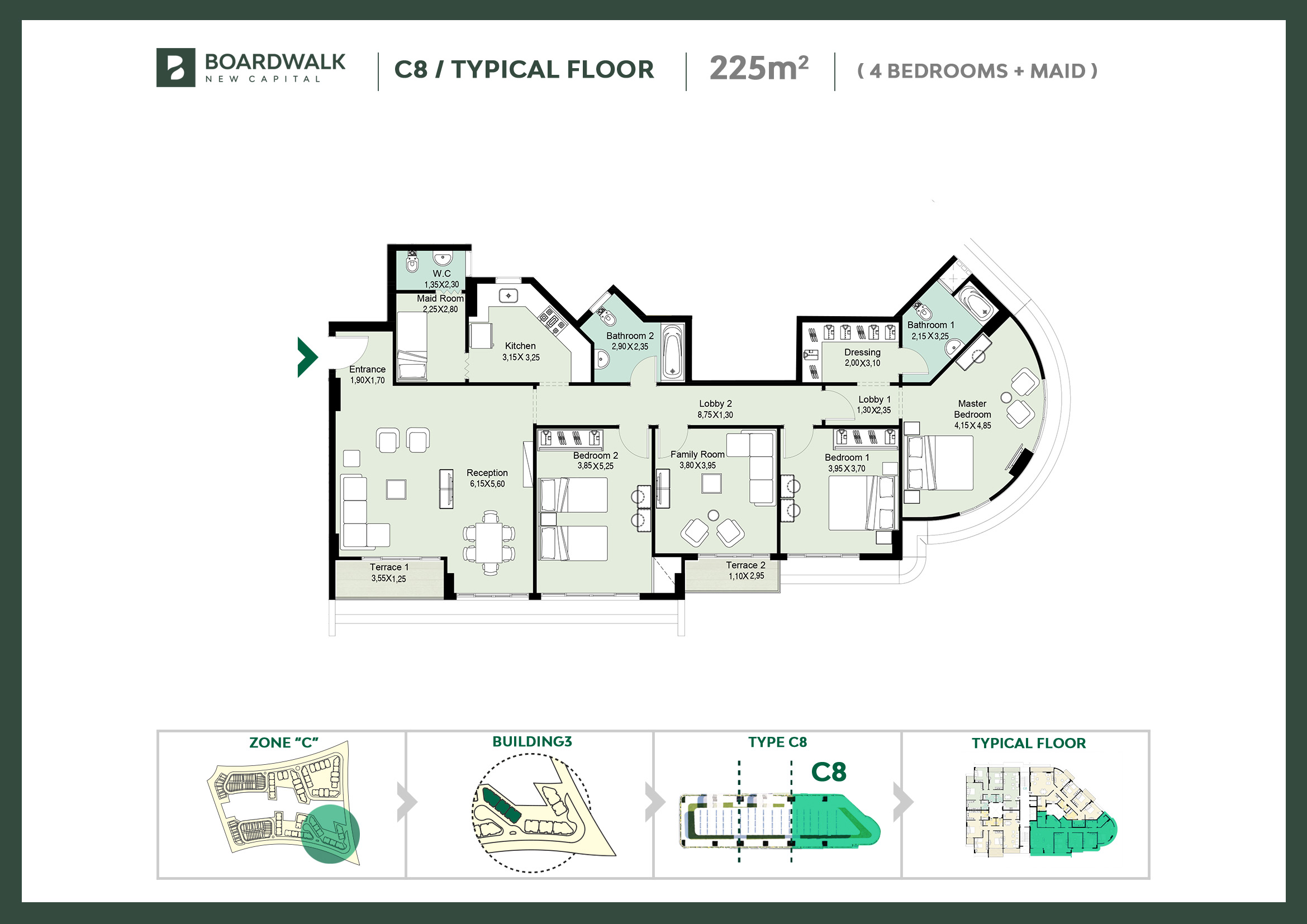 Floor plan for apartment at Boardwalk