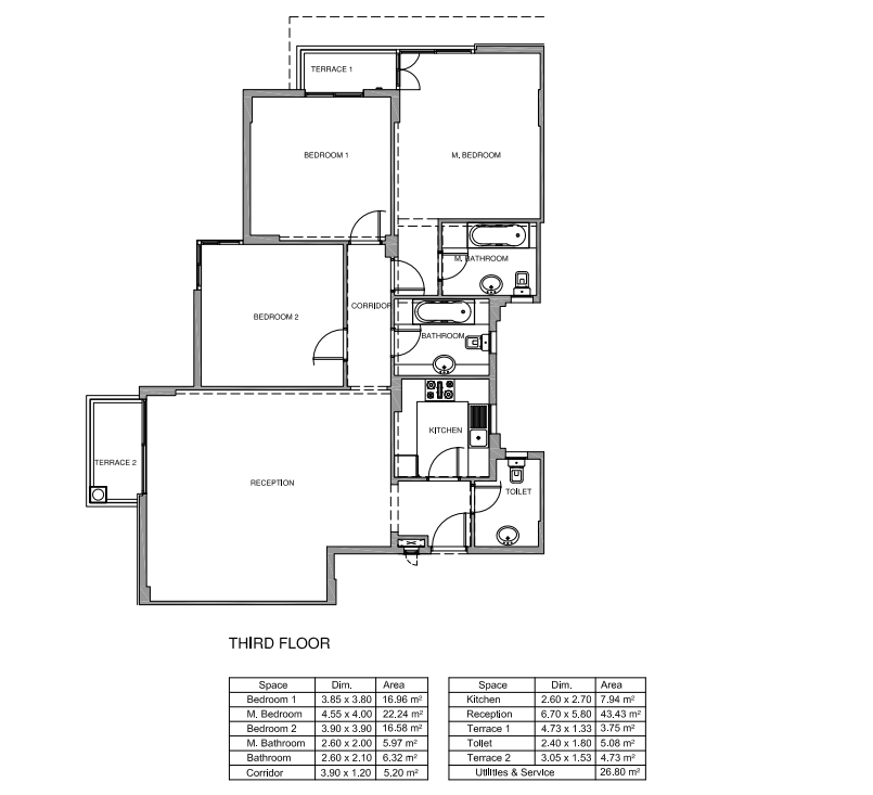 Floor plan for apartment at Mountain View ICity New Cairo