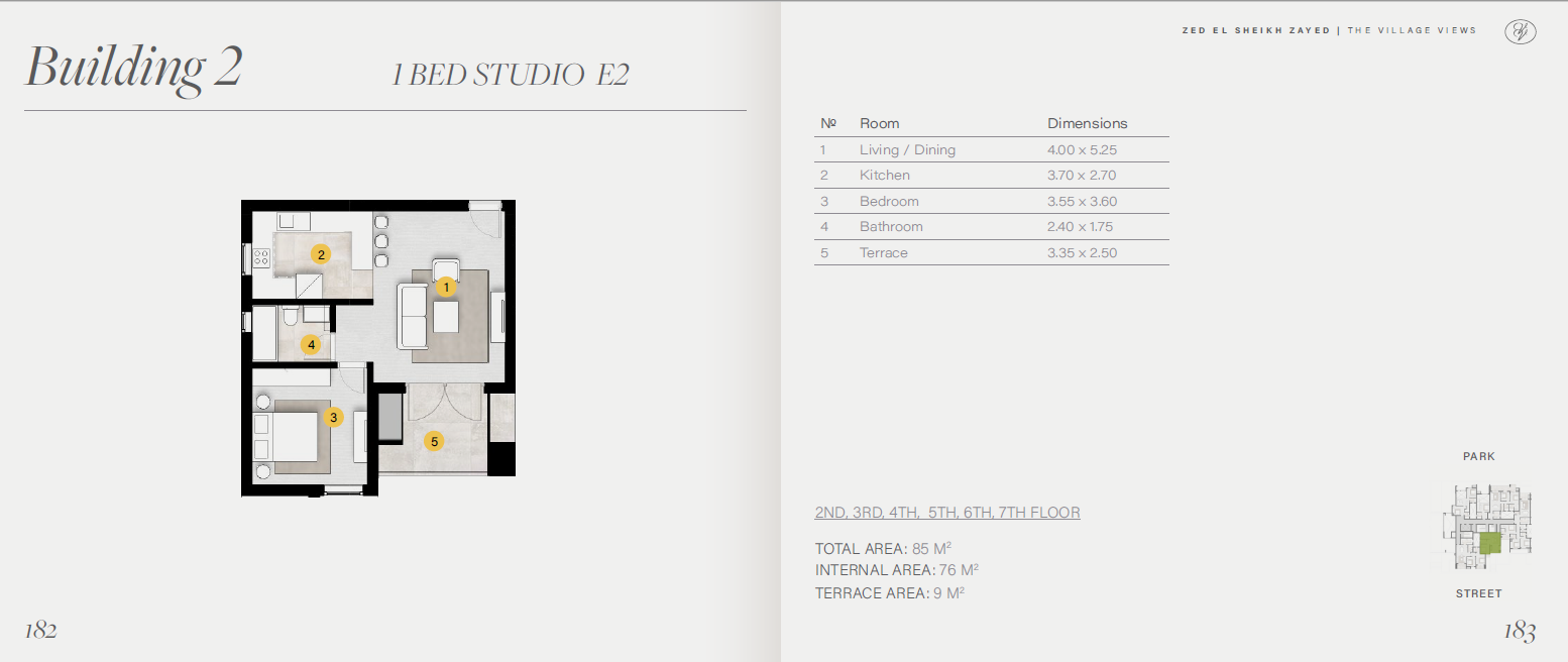Floor plan for apartment at The Village Views