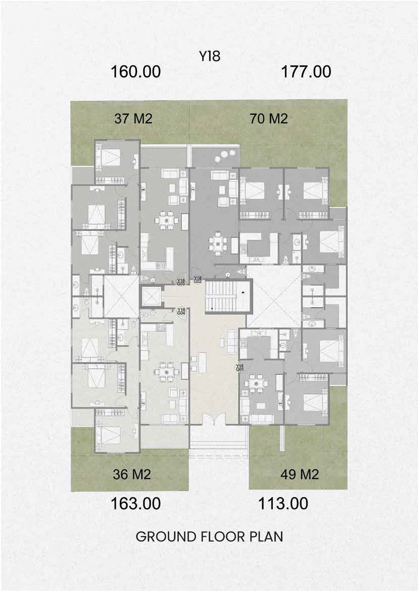 Floor plan for apartment at Yellow Residence