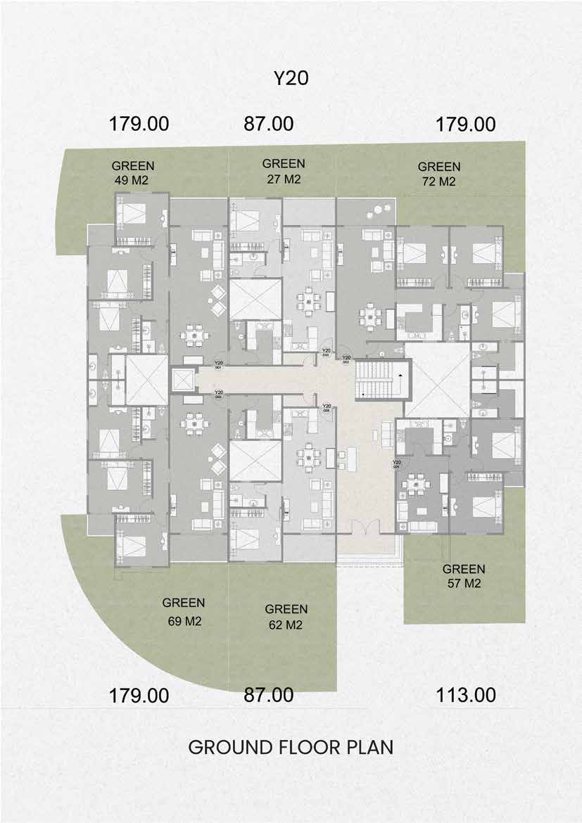 Floor plan for apartment at Yellow Residence