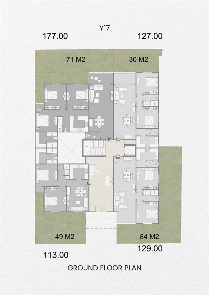 Floor plan for apartment at Yellow Residence